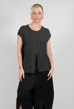 Striped Juci Top in Black