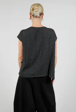 Striped Juci Top in Black