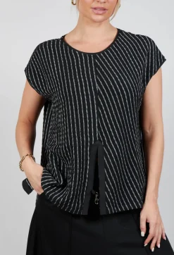 Striped Juci Top in Black