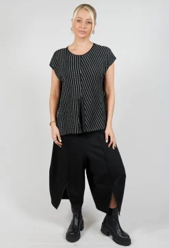 Striped Juci Top in Black