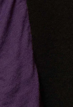 Striped Knitted Top in Black / Purple