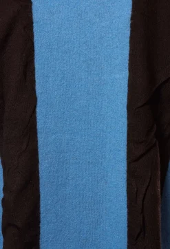 Striped Knitted Top in Black / Blue