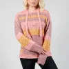 Striped Melange Sweatshirt in Pink