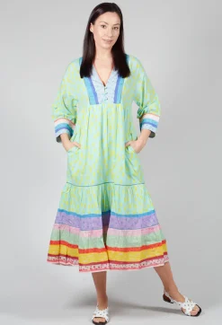 Striped Pattern Dress In Blue