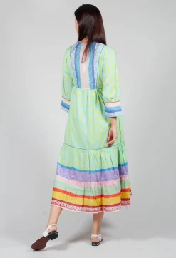 Striped Pattern Dress In Blue