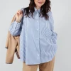 Striped Shirt in Off White and Antacite