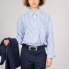 Striped Shirt in Off White and Blue