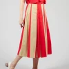 Striped Skirt in Line Print