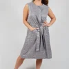 Striped Sleeveless Throw On Jacket in Purple