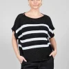 Striped Sweater Vest in Black