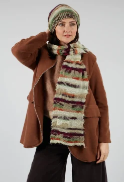 Striped Wool Hat in Greige