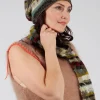 Striped Wool Hat in Taupe