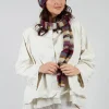 Striped Wool Scarf in Iris