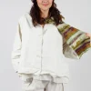 Striped Wool Scarf in Olive
