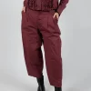 Structured Balloon Leg Trousers in Intense Rust