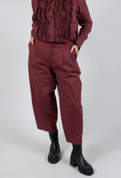 Structured Balloon Leg Trousers in Intense Rust