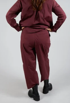 Structured Balloon Leg Trousers in Intense Rust