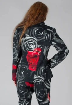 Structured Blazer in Rose Print