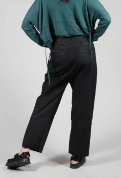 Studded Trousers in Black