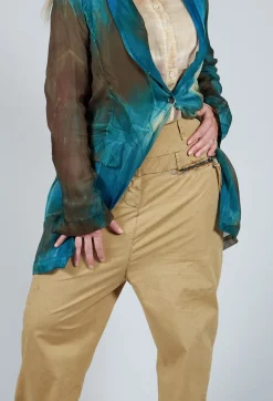 Studded Trousers in Khaki
