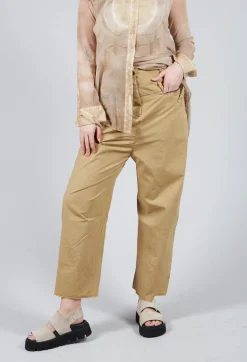 Studded Trousers in Khaki