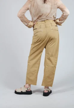 Studded Trousers in Khaki