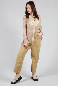 Studded Trousers in Khaki