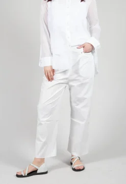 Studded Trousers in White