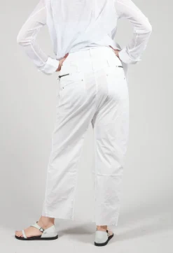 Studded Trousers in White