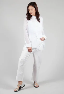 Studded Trousers in White