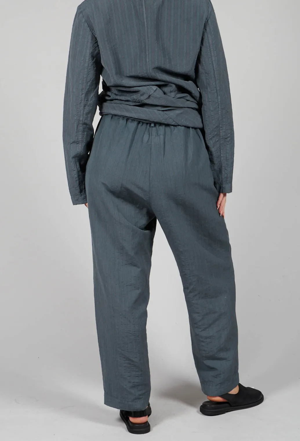 Subtle Stripe Trousers in Grey