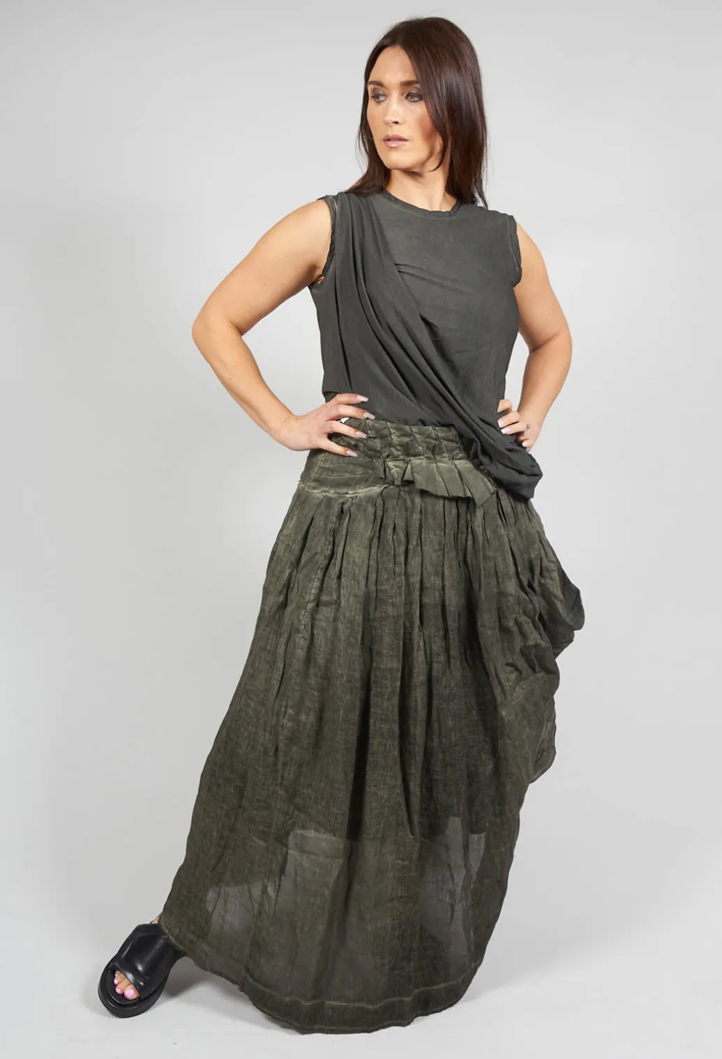 Sunrise Skirt in Military Green