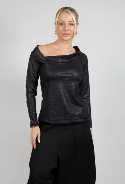 Surplice Pala Top in Black