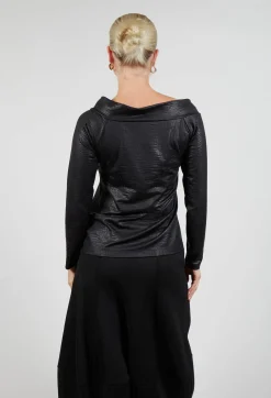 Surplice Pala Top in Black