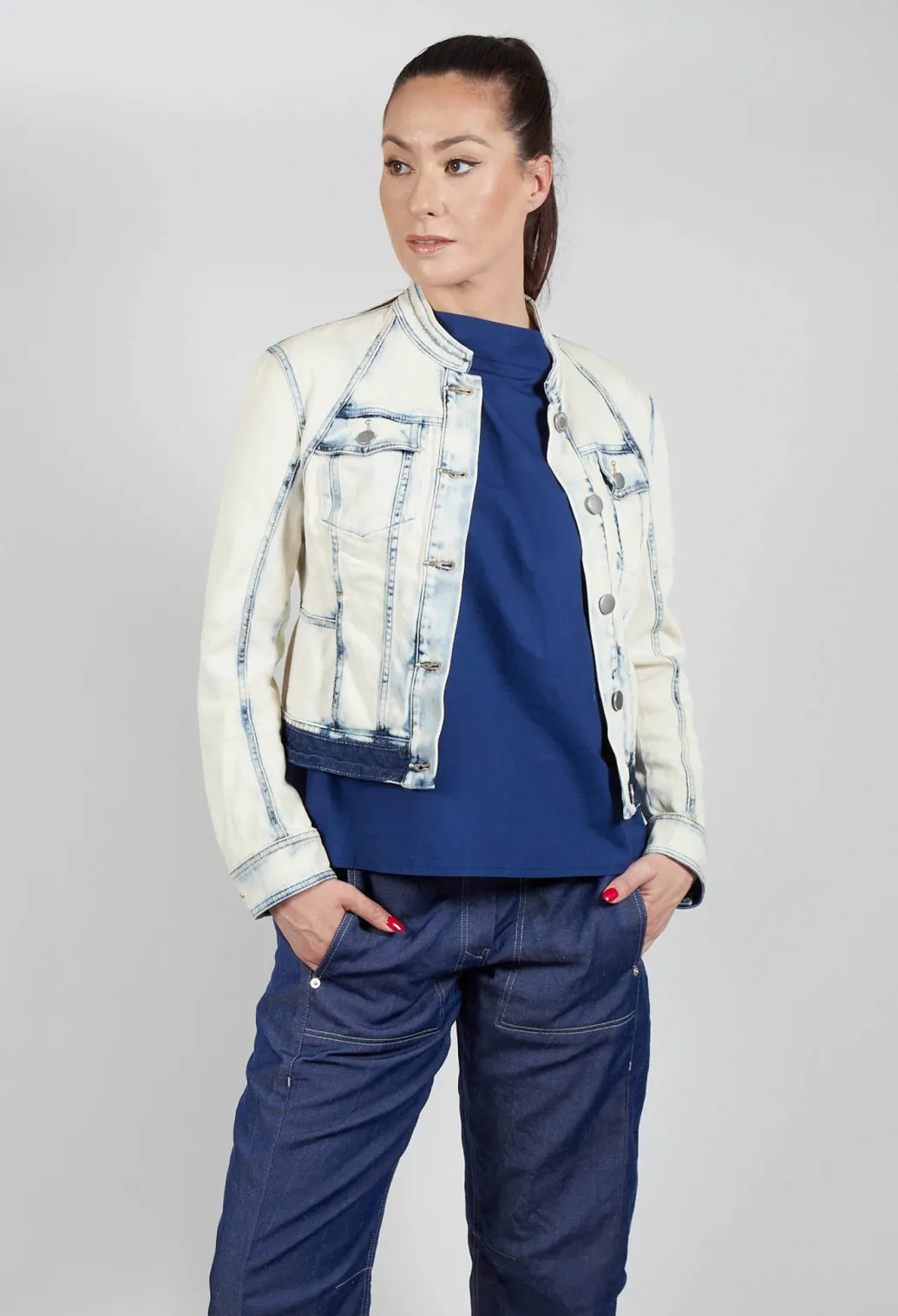 Suspense Jacket in Bleached Denim