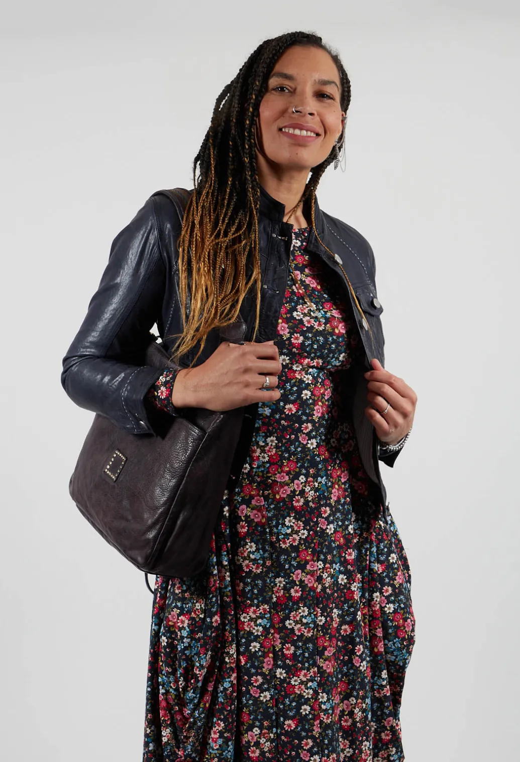 Suspense Leather Jacket in Off Black