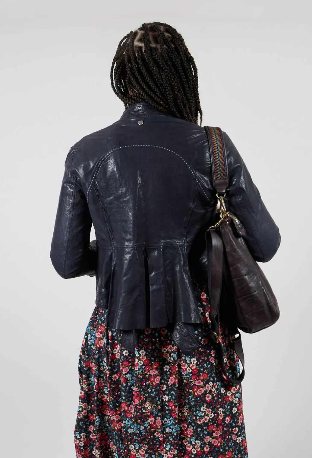 Suspense Leather Jacket in Off Black