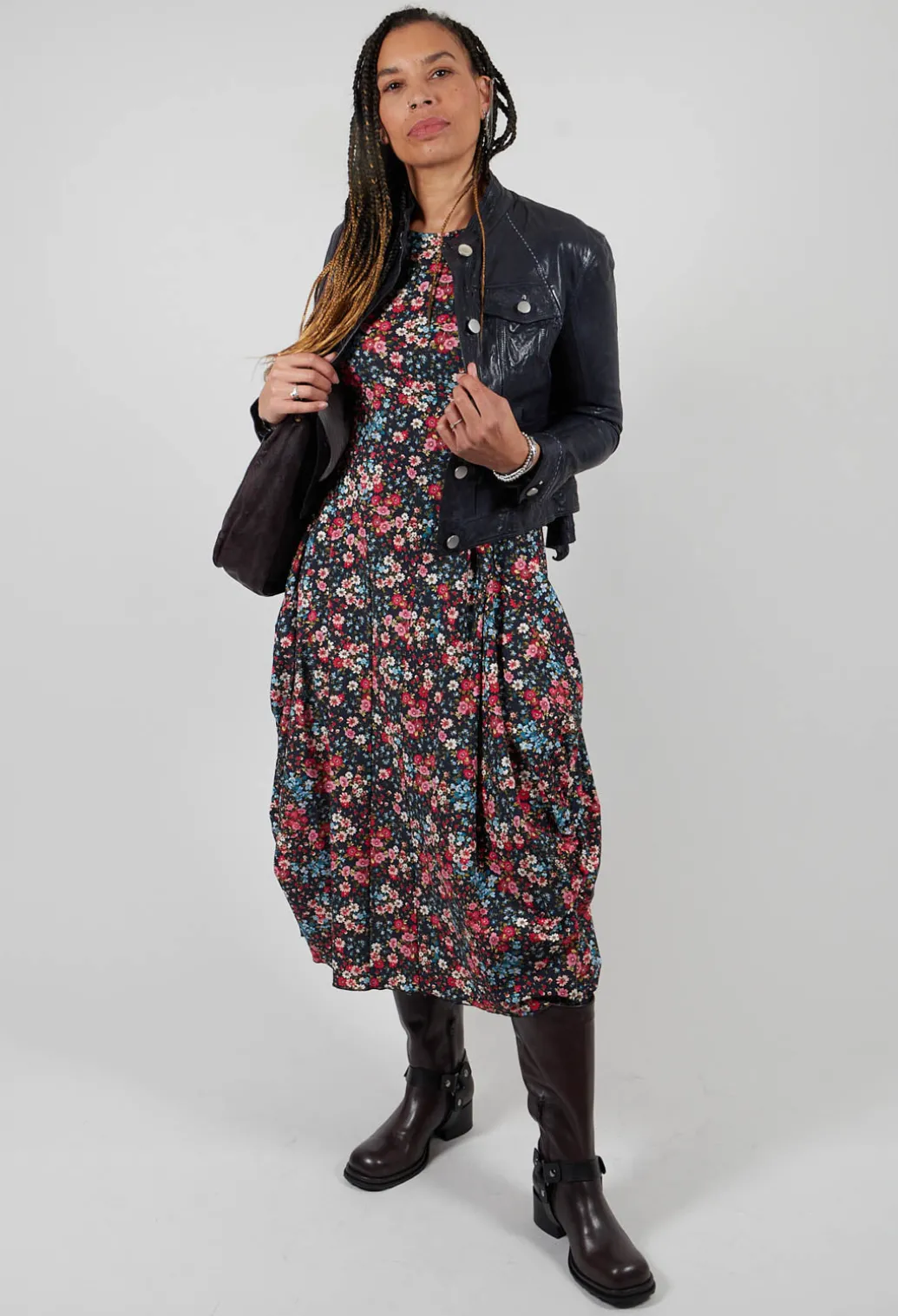 Suspense Leather Jacket in Off Black