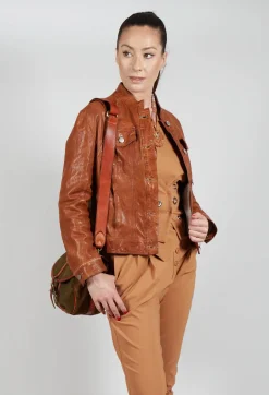 Suspense Leather Jacket in Brown