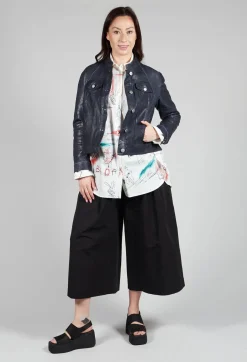 Suspense Leather Jacket in Off Black