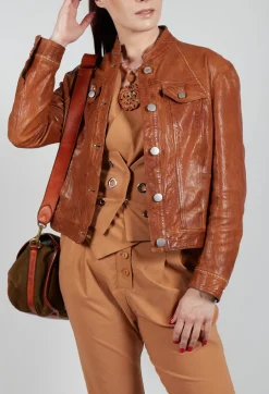 Suspense Leather Jacket in Brown