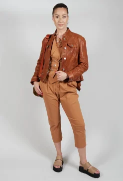 Suspense Leather Jacket in Brown