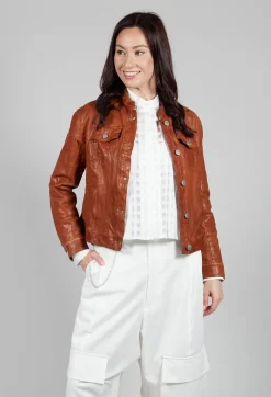 Suspense Leather Jacket in Brown
