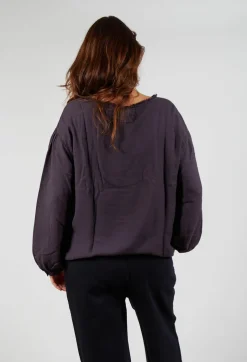 Sweatshirt in Melanzana