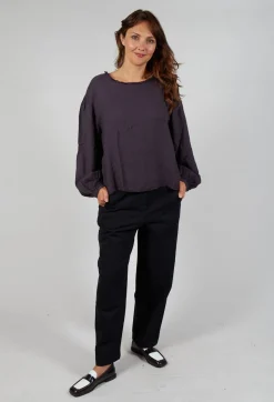 Sweatshirt in Melanzana