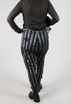 T Pant Drop Crotch Trousers in Stripe