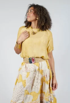 T Shirt in Tinto Freddo Gold
