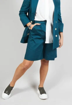 Tailored Bermuda Shorts in Poseidon Green