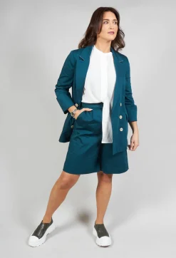 Tailored Bermuda Shorts in Poseidon Green