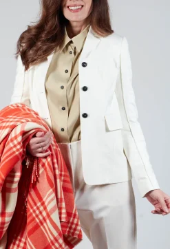 Tailored Blazer in Prehnite Milk